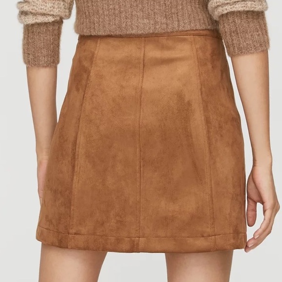 Aritzia Wilfred Free US 2 Zip-Up Camel Mini Skirt - Picture 5 of 15